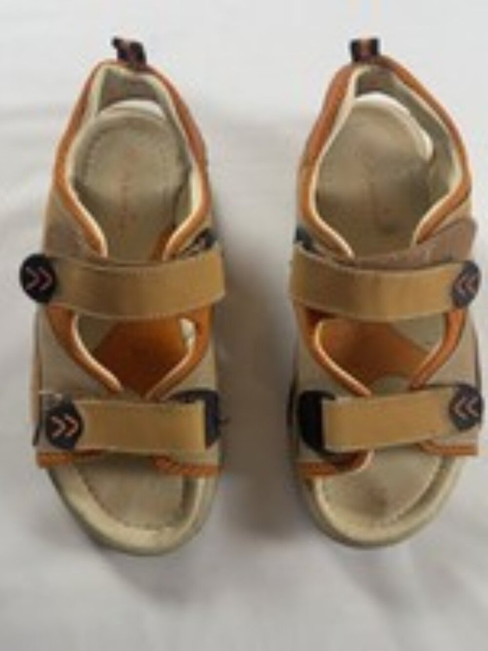 Almarino Sandals Made In Italy EU 36 US 5.5 6 Genuine Leather Tan Orange GUC